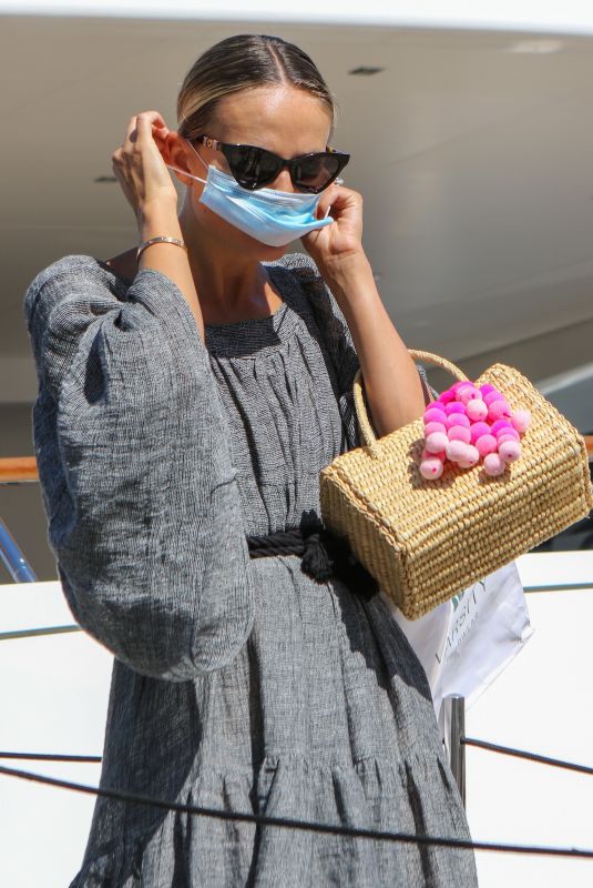 NATASHA POLY Wearing a Mask Out in Saint-tropez 07/08/2020