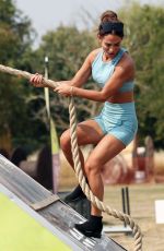 NICOLE BASS in Tights on the Set of The Only Way is Essex 08/18/2020