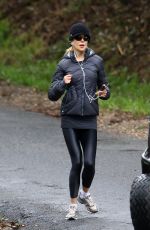NICOLE KIDMAN Out Jogging in Byron Bay 08/15/2020