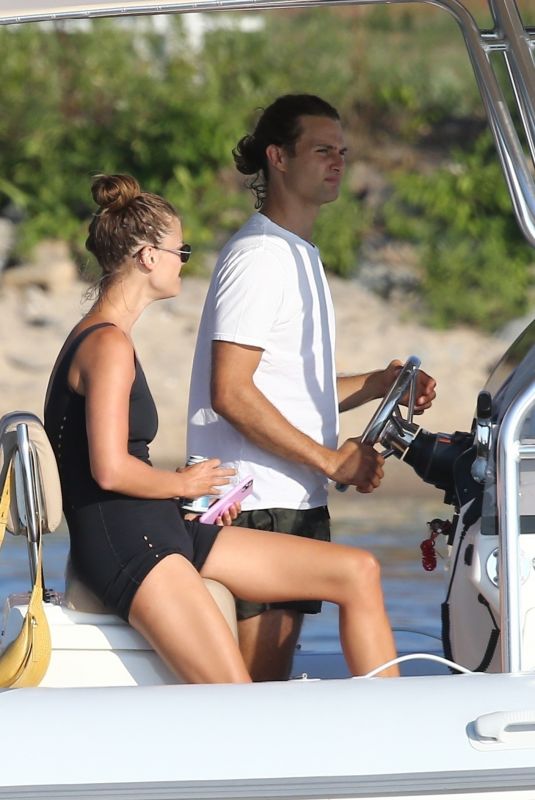 NINA AGDAL at a Motor Boat in ThH hamptons 08/10/2020