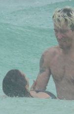 NINA DOBREV and Shaun White at a Beach in Tulum 08/21/2020