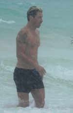NINA DOBREV and Shaun White at a Beach in Tulum 08/21/2020