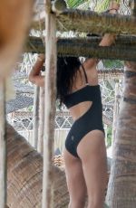NINA DOBREV and Shaun White at a Beach in Tulum 08/21/2020