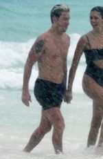 NINA DOBREV and Shaun White at a Beach in Tulum 08/21/2020