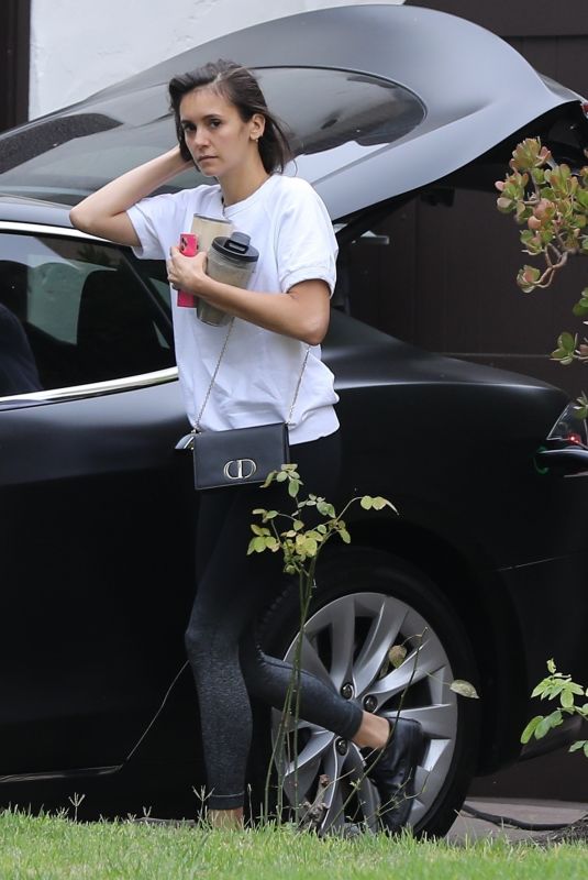 NINA DOBREV Leaves Her House in Los Angeles, August 2020