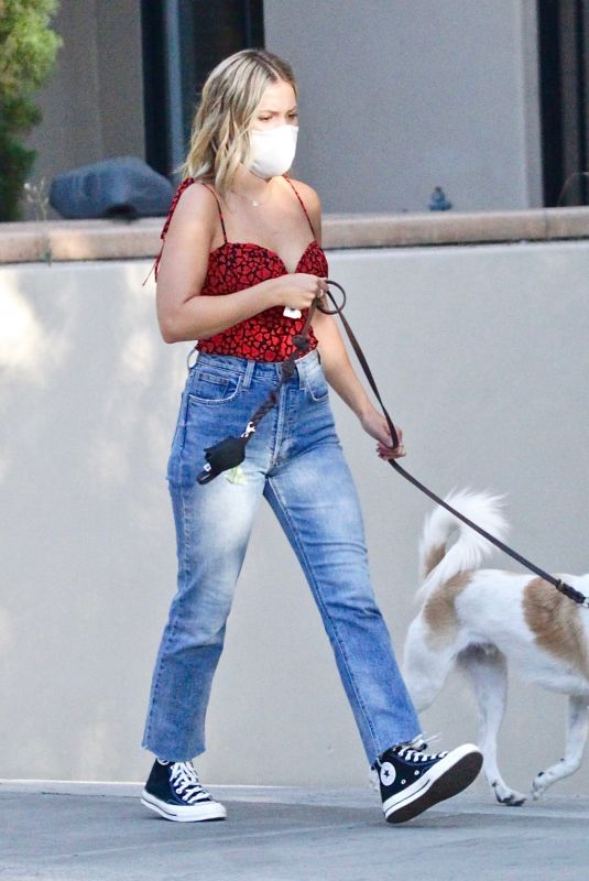 OLIVIA HOLT Out with Her Dog in Studio City 08/14/2020