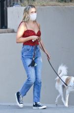 OLIVIA HOLT Out with Her Dog in Studio City 08/14/2020