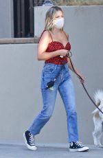 OLIVIA HOLT Out with Her Dog in Studio City 08/14/2020