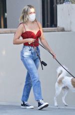 OLIVIA HOLT Out with Her Dog in Studio City 08/14/2020