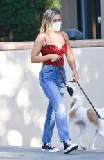 OLIVIA HOLT Out with Her Dog in Studio City 08/14/2020