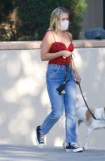 OLIVIA HOLT Out with Her Dog in Studio City 08/14/2020