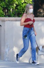 OLIVIA HOLT Out with Her Dog in Studio City 08/14/2020