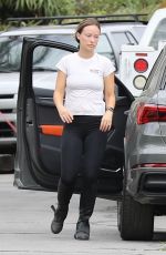 OLIVIA WILDE Outside Her Home in Los Angeles 08/13/2020