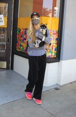 PARIS HILTON Out Shopping with Her Dog in Hollywood 08/25/2020