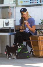 PARIS HILTON Out Shopping with Her Dog in Hollywood 08/25/2020