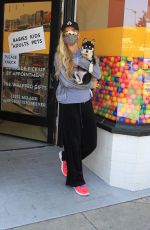PARIS HILTON Out Shopping with Her Dog in Hollywood 08/25/2020