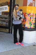 PARIS HILTON Out Shopping with Her Dog in Hollywood 08/25/2020