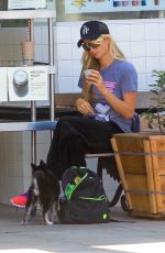 PARIS HILTON Out Shopping with Her Dog in Hollywood 08/25/2020