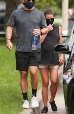 Pegnant LEA MICHELE and Zandy Reich Out in Santa Monica