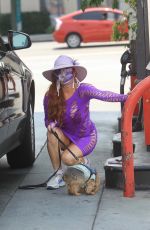 PHOEBE PRICE at a Gas Station in Hollywood 08/21/2020