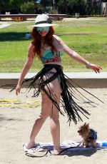 PHOEBE PRICE at a Park in Los Angeles 08/03/2020