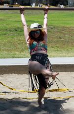 PHOEBE PRICE at a Park in Los Angeles 08/03/2020