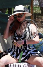 PHOEBE PRICE at a Tennis Court in Los Angeles 08/01/2020