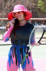 PHOEBE PRICE at a Tennis Court in Los Angeles 08/11/2020