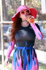 PHOEBE PRICE at a Tennis Court in Los Angeles 08/11/2020