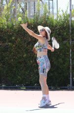 PHOEBE PRICE at a Tennis Court in Los Angeles 08/12/2020