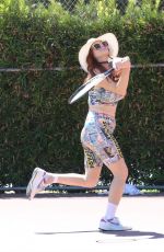 PHOEBE PRICE at a Tennis Court in Los Angeles 08/12/2020