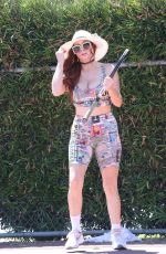 PHOEBE PRICE at a Tennis Court in Los Angeles 08/12/2020