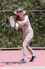 PHOEBE PRICE at a Tennis Courts in Los Angeles 08/04/2020
