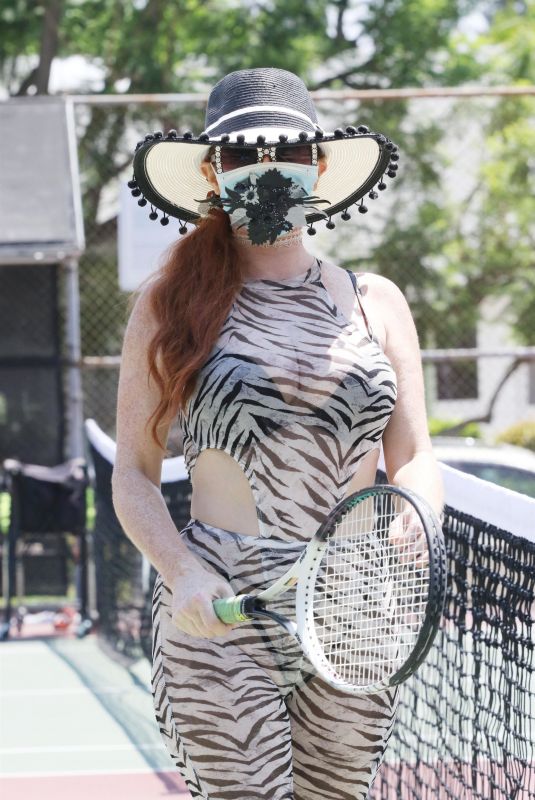 PHOEBE PRICE at a Tennis Courts in Los Angeles 08/04/2020