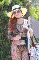 PHOEBE PRICE at a Tennis Courts in Los Angeles 08/28/2020