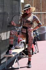 PHOEBE PRICE at a Tennis Courts in Los Angeles 08/28/2020