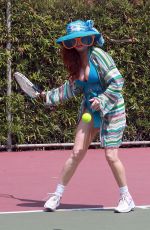 PHOEBE PRICE at Tennis Courts in Los Angeles 08/22/2020