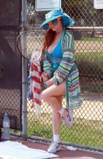 PHOEBE PRICE at Tennis Courts in Los Angeles 08/22/2020