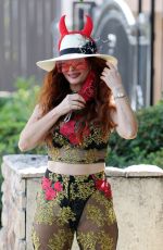 PHOEBE PRICE Out with Her Dog Henry in Los Angeles 08/15/2020