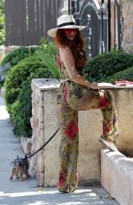 PHOEBE PRICE Out with Her Dog Henry in Los Angeles 08/15/2020