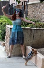 PHOEBE PRICE Out with Her Dog in Los Angeles 08/17/2020