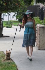 PHOEBE PRICE Out with Her Dog in Los Angeles 08/17/2020