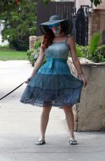 PHOEBE PRICE Out with Her Dog in Los Angeles 08/17/2020