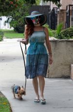 PHOEBE PRICE Out with Her Dog in Los Angeles 08/17/2020