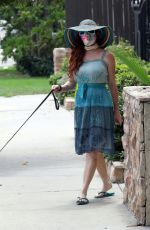 PHOEBE PRICE Out with Her Dog in Los Angeles 08/17/2020