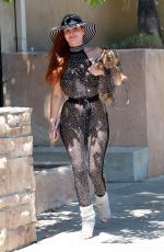 PHOEBE PRICE Out with Her Dog in Los Angeles 08/30/2020