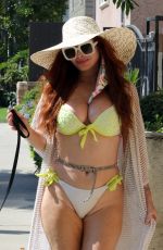 POEBE PRICE in a Yellow Bikini Out in Los Angeles 08/16/2020
