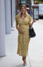 Pregnant ASHLEY JAMES Leaves Jeremy Vine Show in London 08/05/2020