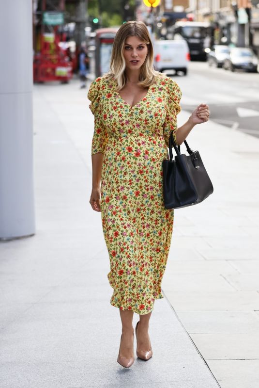 Pregnant ASHLEY JAMES Leaves Jeremy Vine Show in London 08/05/2020