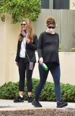 Pregnant KATHERINE SCHWARZENEGGER and MARIA SHRIVER Out in Brentwood 08/04/2020